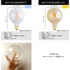 Dimmable Edison Bulb LED E26 Spiral (BIG GLOBE Clear)