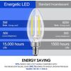 Daylight 5000K Dimmable Led Chandelier Light Bulbs B10 Candle Shape 8 Pack