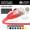 InstallerParts CAT6 Cable UTP Booted [Red] - [3 FT] - [10 Pack] - Professional Series - 10Gbps, Cat6 Patch Cable, Cat 6 Patch Cable, Cat6 Ethernet Cable, Network Cable, Internet Cable