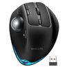 SABLUTE Wireless Trackball Mouse, Ergonomic Bluetooth Rechargeable Computer Mouse, Backlit Rollerball Thumb Laptop mice with 5 Level DPI, Adjustable Angle, 3 Devices Connection for PC, Mac, Windows
