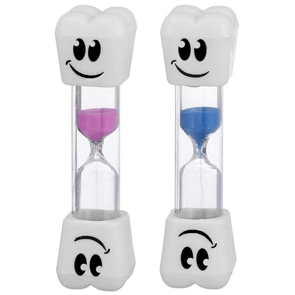 Rhode Island Novelty Smile Tooth 2 Minute Sand Timer Assorted Colors (2 Pack)