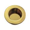 Universal Hardware Finger Pulls Handle Recessed Edge Flush Fitting Pocket Insert Wardrobe Sliding Doors 30mm (Polished Brass)