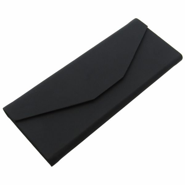 KKD Triangular Folding Glasses Case, Simple, Storage, Convenient, Compact, plain black