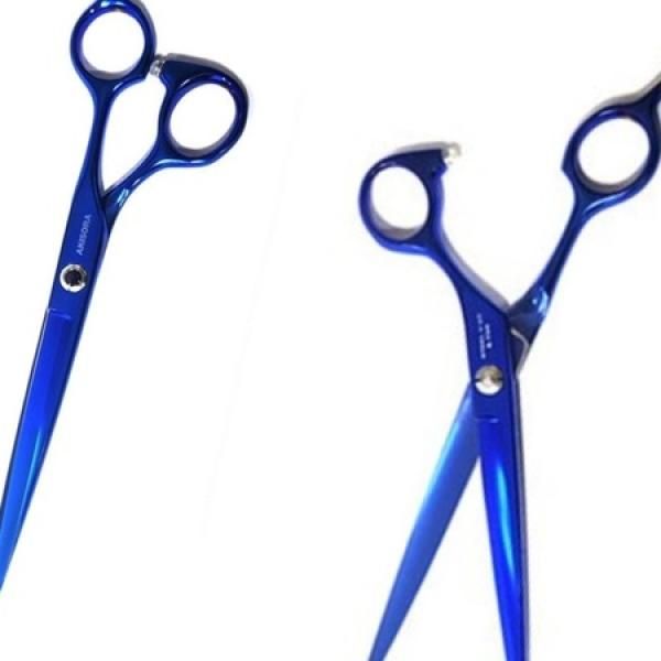 Tacha Akisora Professional 7-inch Scissors Blue Titanium Coated Dog Scissors Cat Grooming Scissors Dog Grooming Scissors_MC