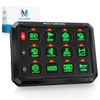 12 Gang Switch Panel LED Light Bar Relay System Control Box for UTV ATV RZR 4X4