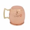 Buddha4all 2 Oz. Solid Copper Mini Moscow Mule Shot Mug Set Copper Hammered Shot Glass Set (2)