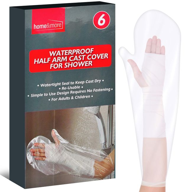 6pk Waterproof Arm Cover for Shower, Waterproof Cast Cover Arm, Plaster Cast Waterproof Cover Arm, Waterproof, Waterproof Sleeve for Broken Arm, Cast Protector Arm Waterproof, Cast Protectors