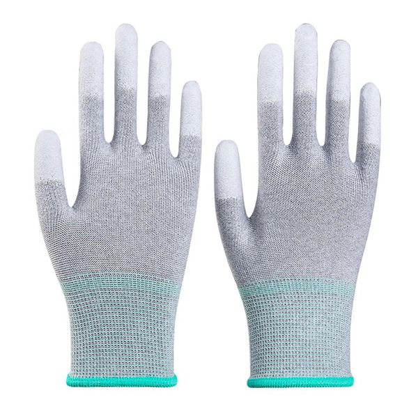 [SEKIDAR] Anti-Static Gloves (Urethane Coated Fingertips), Anti-Static Gloves, Work Gloves, Thin, 10 Pairs, Quality Control Gloves, Men's, Women's