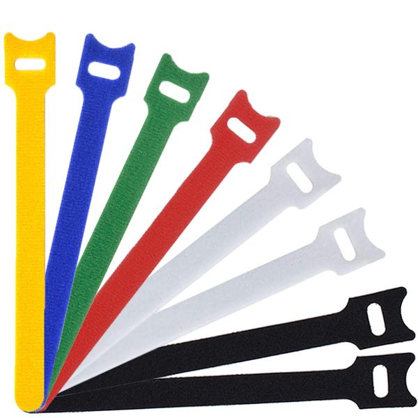 100pcs 200MM Cable Ties Reusable Cable Ties Color Binding PC Binding Band 200mm Cable Ties Repeat Color