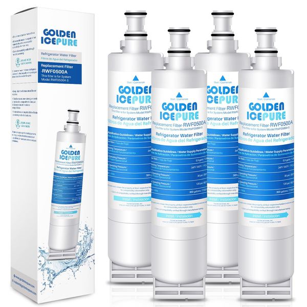 RWF0500A Refrigerator Water Filter Replacement for 4396508, 4392857, 4PACK
