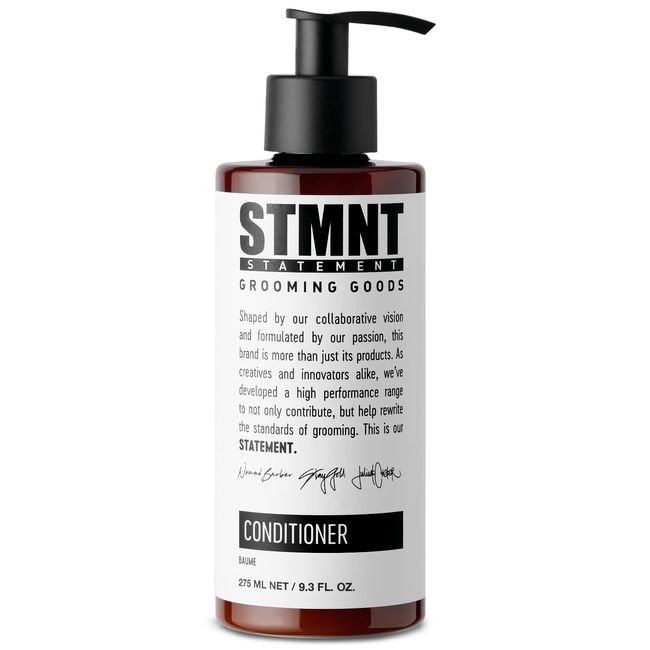 STMNT Grooming Goods Conditioner 275ml | Softens Hair | Restores Shine | Moisturizing Formula w/Activated Charcoal & Menthol | All Hair Types