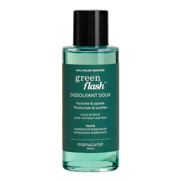 MANUCURIST • Green Flash Nail Polish Remover • Green Flash and Regular Nail Polish Remover • Effective Plant-Based • Acetone-Free Gel Nail Polish Remover • 100 ml