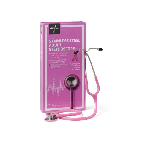 Elite Stainless Steel Stethoscope, Pink