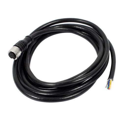 uxcell® M12 Female Straight 8 Pins Connector Aviation Socket Shielded Electrical Cable 2M