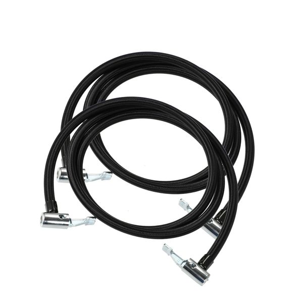 INFINAUTO 2pcs 59" Lock Air Chuck without Air Release Valve Thread Black Stylish Design