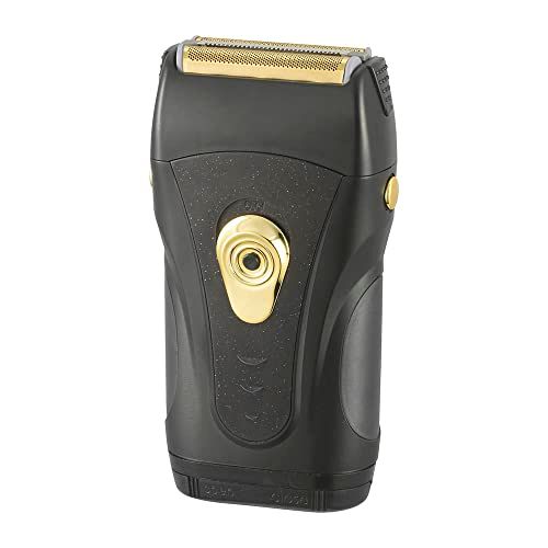 Ohm Electric HB-SB31B-K 00-5856 OHM Men's Shaver, Electric, Compact Shaver, 3 Blades, Electric Razor, Battery Operated, Waterproof, Gel Shaver, Soap Shaver, Yellowtail, Titanium Coating