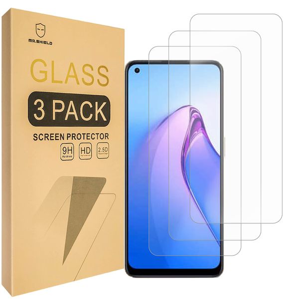 Mr.Shield Screen Protector For Oppo Reno8 5G [Tempered Glass] [9H Hardness] [3-Pack] Screen Protector