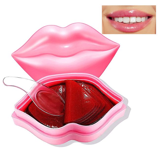 20 Pack of Moisturizing Masks,Lip Sleeping Mask,Long lasting Nourishing Lip Masks,Moisturizing Lip Mask Reduces Lip Line,Gel Lip Care Plump Locks in Lip Moisture Effectively (Pink)