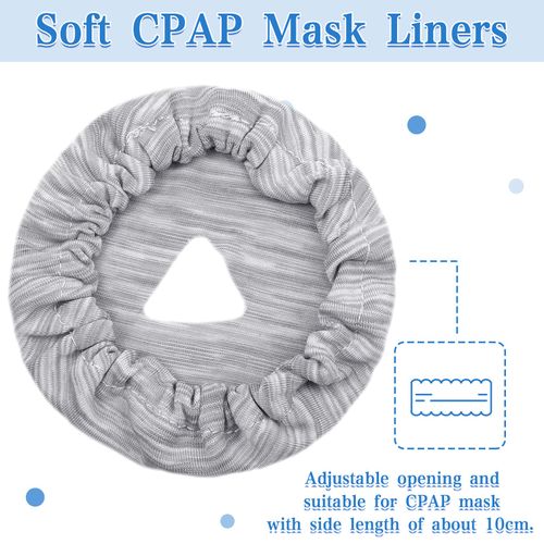 6 Packs Mask Liners for Full Face Cover Cushions Reusable Soft Mask Reduce Facial Redness Apnea(Grey)