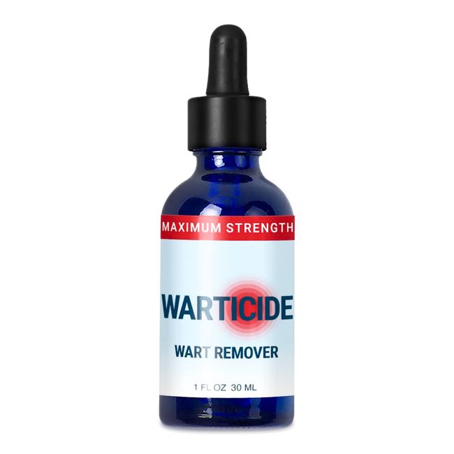 Warticide Fast-Acting Wart Remover - Plantar and Genital Wart Treatment, Attacks Warts On Contact, Easy Application (1 Fluid Ounce)