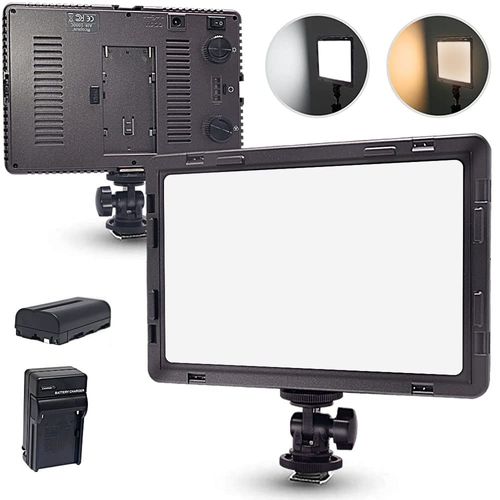 Mcoplus Air-1000b 160pcs Soft Light Panel,Portable LED Video Light, Dimmable Brightness Bicolor 3200K-5500K for Canon Nikon Sony DSLR Camera and Camcorder with NP-F550+Charger