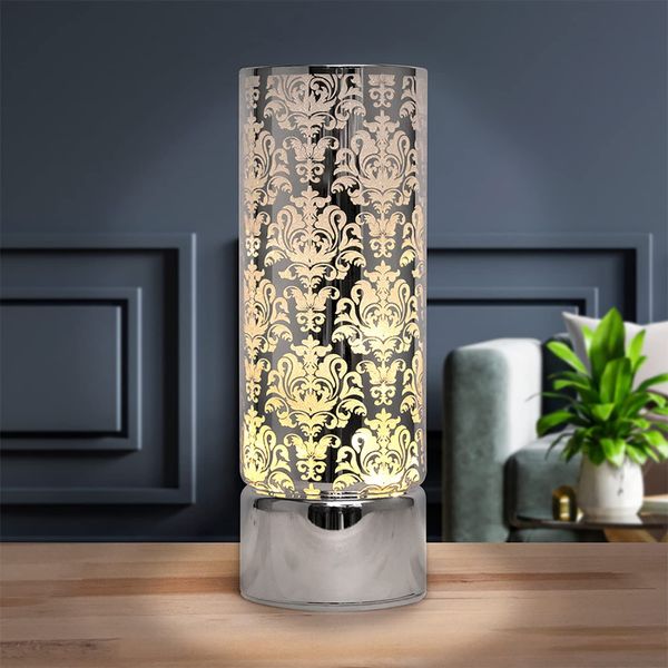 Lesser & Pavey LED Tube Lamp Damask Silver
