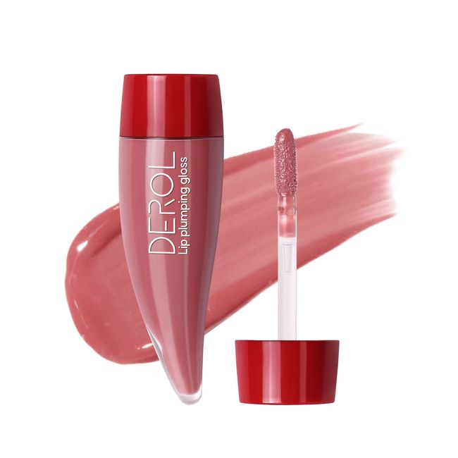 Lip Plumping Lipstick Set, Feuchtigkeitsspendender Lipgloss, Flüssiges Lipgloss-Set Glänzender, Lang Anhaltende Natürliche Lip Tint Lip Oil, für natürlich glänzende Lippen, Lifter Gloss (01 Emotional)