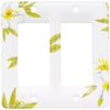 Brainerd 64528 Ceramic Double Decorator Wall Plate / Switch Plate / Cover, Magnolia