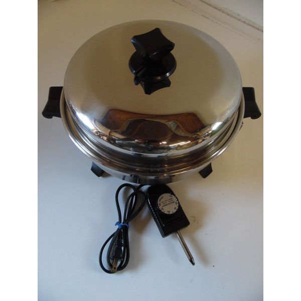 HEALTH CRAFT USA K7273 LIQUID CORE ELECTRIC SKILLET Domed Lid T-304 Surgical