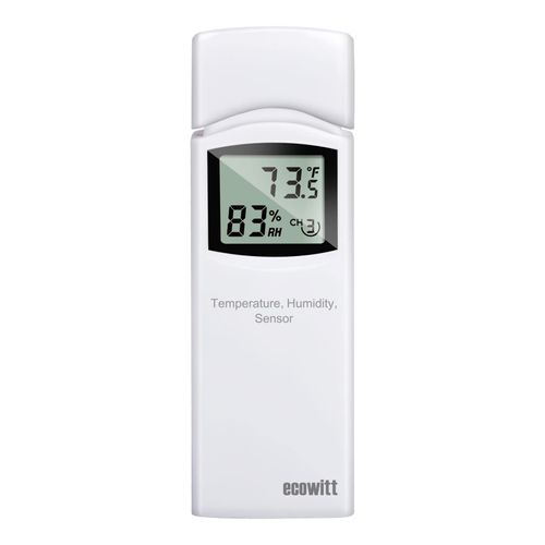 ECOWITT Wireless Multi-Channel Thermometer and Hygrometer Sensor, Temperature & Humidity Gauge with LCD Display, Remote App Monitoring WH31(WN31)