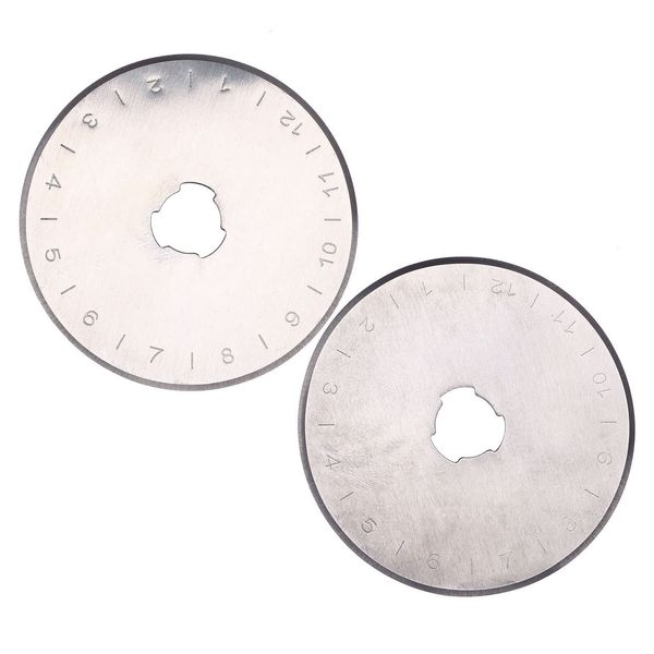 Hicello Rotary Cutter Replacement Blades, 1.8 inches (45 mm) Diameter, Round Blades, Set of 10, Suitable for Circular Cutters, such as Blade, Orfa, Clover, Sharp Sharp Cutting Tool, Dough Cutter, Sewing Tool, For Crafts, Cutter Replacement Blade, Cutting 