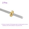 DMiotech 2 Pack 150mm Fully Thread Rod T8x4mm Lead Screw with Brass Nut Kit for 3D Printer, CNC Machine