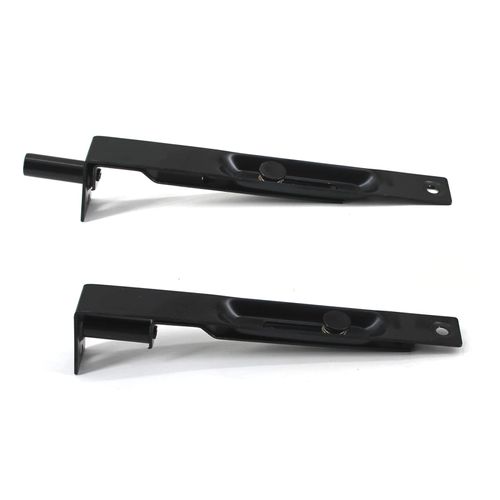 8 Inch Stainless Steel Concealed Door Lock Flush Slide Latch Bolt with Screws Black (4 Pieces)