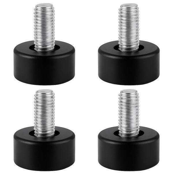 4-Pack Adjustable Feet for Wire Shelving Posts – Leveling Foot Set for Storage Racks – Threaded Base for Height Adjustment – Durable, Floor-Safe, Easy to Install Replacement Set