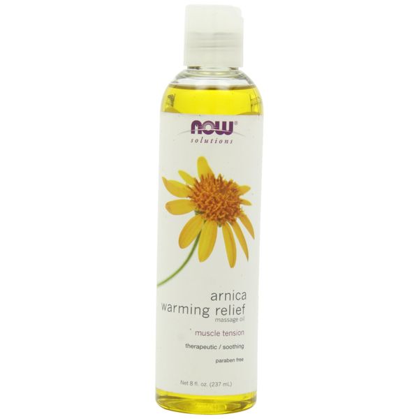 NOW Arnica Warming Relief Massage Oil, 8-Ounce