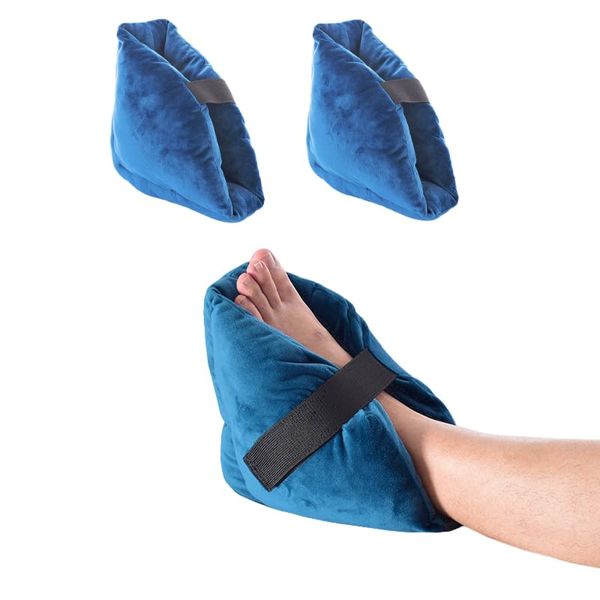 2PCS Heel Pillows Heel Protectors for Bed Sores Heel Pressure Relieve Cushion Anti Bed Sore Pad Leg Rest Ulcer Elevator Foot Ankle Support Pillow for Bedridden Patients