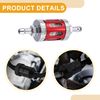 Partuto 1 Pcs Universal Motorcycle Fuel Filter - Aluminum Alloy Red