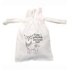 Flox Creative White Organic Large Drawstring Pouch Personalised Lapland Survival Kit
