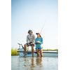 Bajío Flat Brim Fishing Hat – Dorado Embroidered Performance Snapback Cap, Orange
