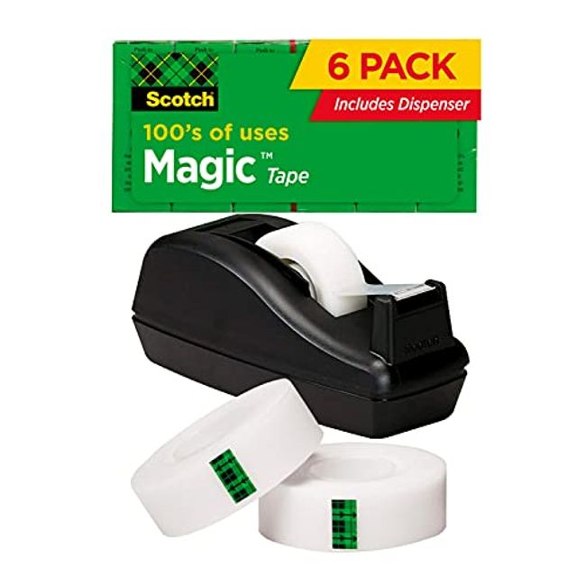 Scotch Magic Tape Value Pack 3/4 inch x 1000 inch 1 inch Core Clear 16/Pack