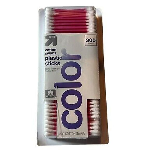 Up And Up cotton Swabs With Plastic Sticks Count Of 300 Cotton Swabs