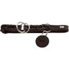 HUNTER SOLID EDUCATION training collar for dogs, leather, soft, non-slip, 45 (S-M), dark brown