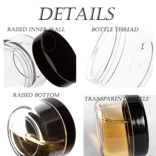 ZEJIA 5 Gram Sample Containers with Lids, 25PCS Mini Makeup Containers, Empty Plastic Travel Cosmetic Containers with Labels