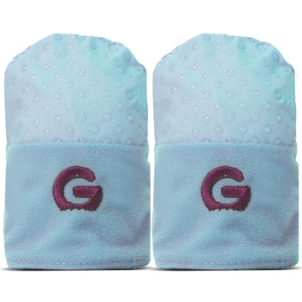 Gummee Baby Handschuhe für Neugeborene – Kratzfäustlinge Baby Neugeborene – Verstellbare Beißhandschuh Baumwolle – Neugeborenen Set 0-3 Monate (Blau)