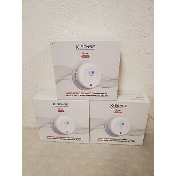 *LOT OF 3* X-Sense Smoke and Carbon Monoxide Detector Combo (SC01-W-US)