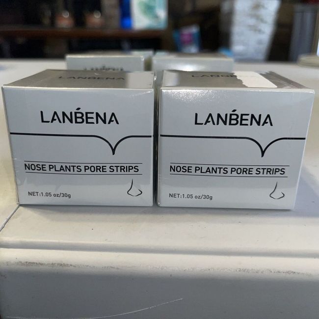 2x LANBENA Blackhead Remover Cream Facial Nose Plant Pore Strips Acne Peel Off