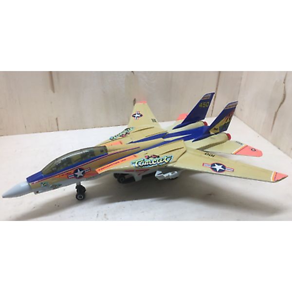 23" Vintage 1990 New Bright USS Kitty Hawk Jet RC Airplane Navy Plane Rare