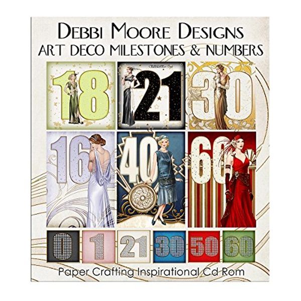 Debbi Moore Designs Art Deco Milestones & Numbers CD Rom (326280)