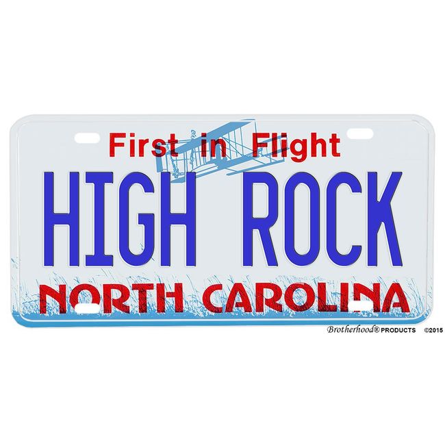 North Carolina High Rock Lake Aluminum License Plate