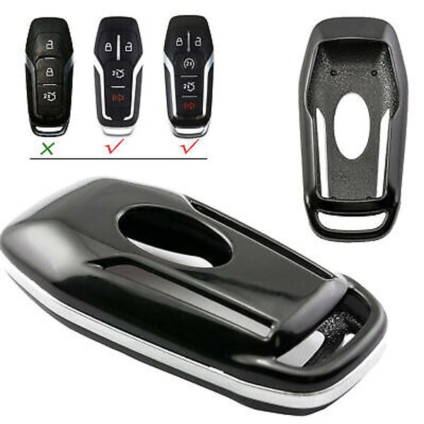 Glossy Black Smart Remote Key Fob Shell Case Cover For Ford Lincoln 4 / 5 Button